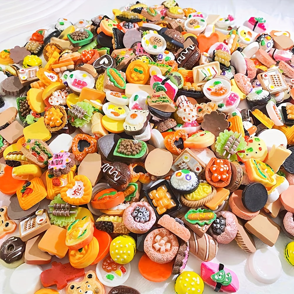 10/30/60PCS Miniature Mixed Styles Resin Foods