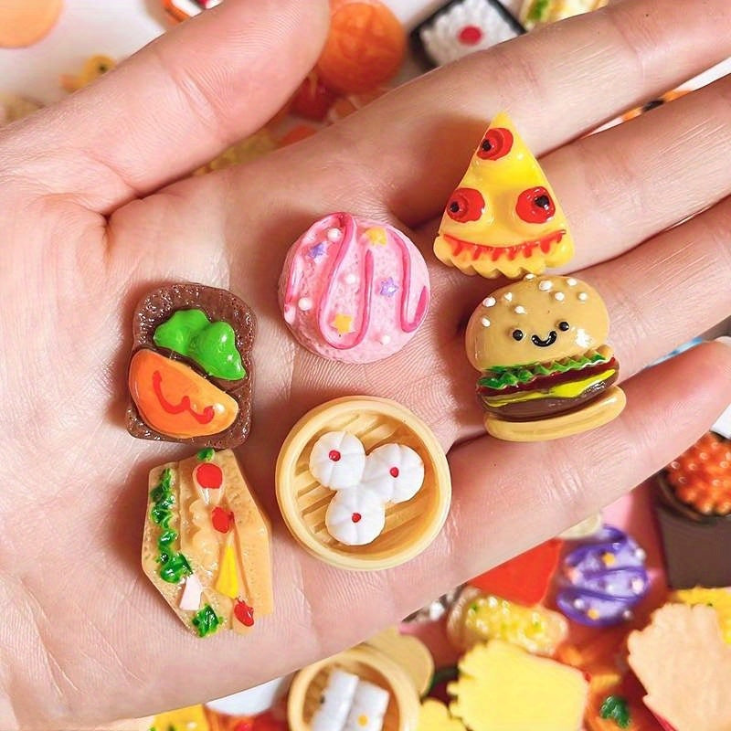 Decorating Dollhouse Kitchen With Mixed Resin Miniature Food And Drinks Toys