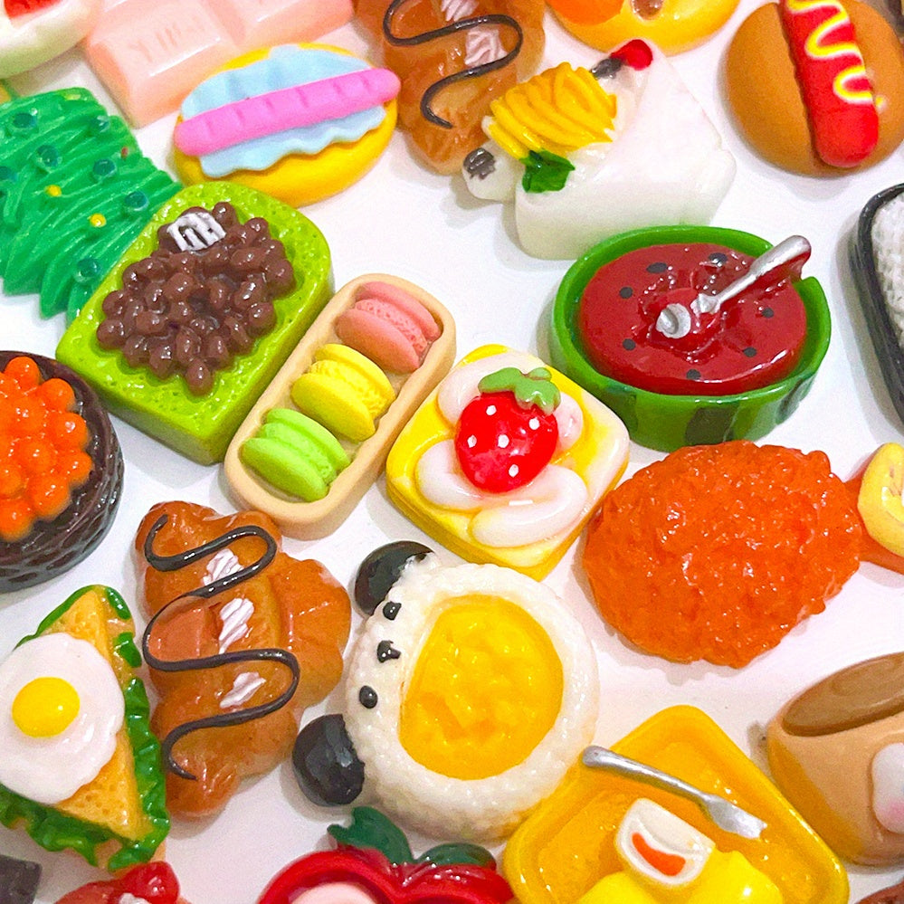 Decorating Dollhouse Kitchen With Mixed Resin Miniature Food And Drinks Toys