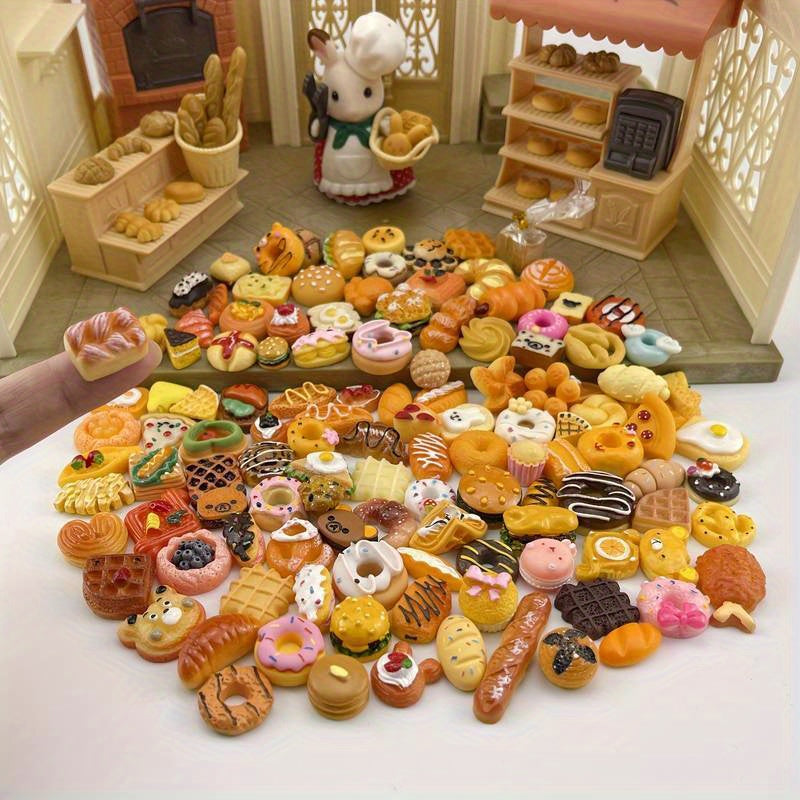 10pcs Realistic Miniature Food And Drink Toys - Dollhouse Kitchen Decoration