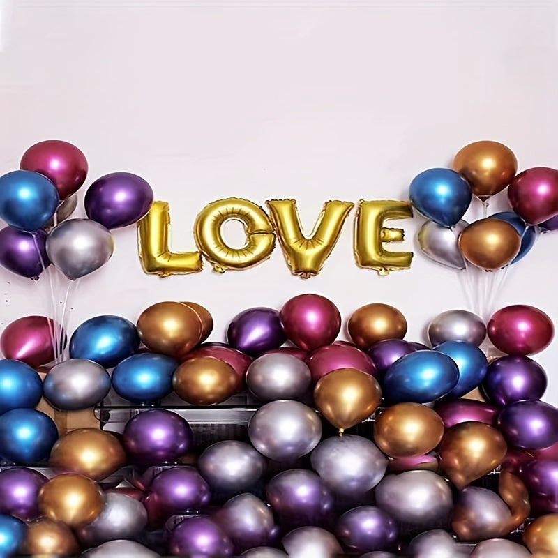 100pcs 5 Inch Metal Mixed Color Balloons