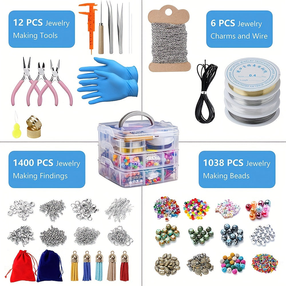 2456pcs Basic Handmade Jewelry Set Gift Set