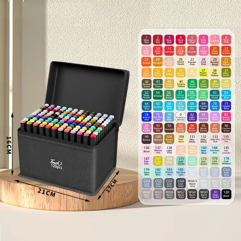 168-Color Vibrant Alcohol Markers Set Includes Free App