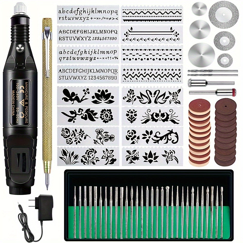 Engraving Tool Kit, Multi-Functional Electric Corded Micro Engraver