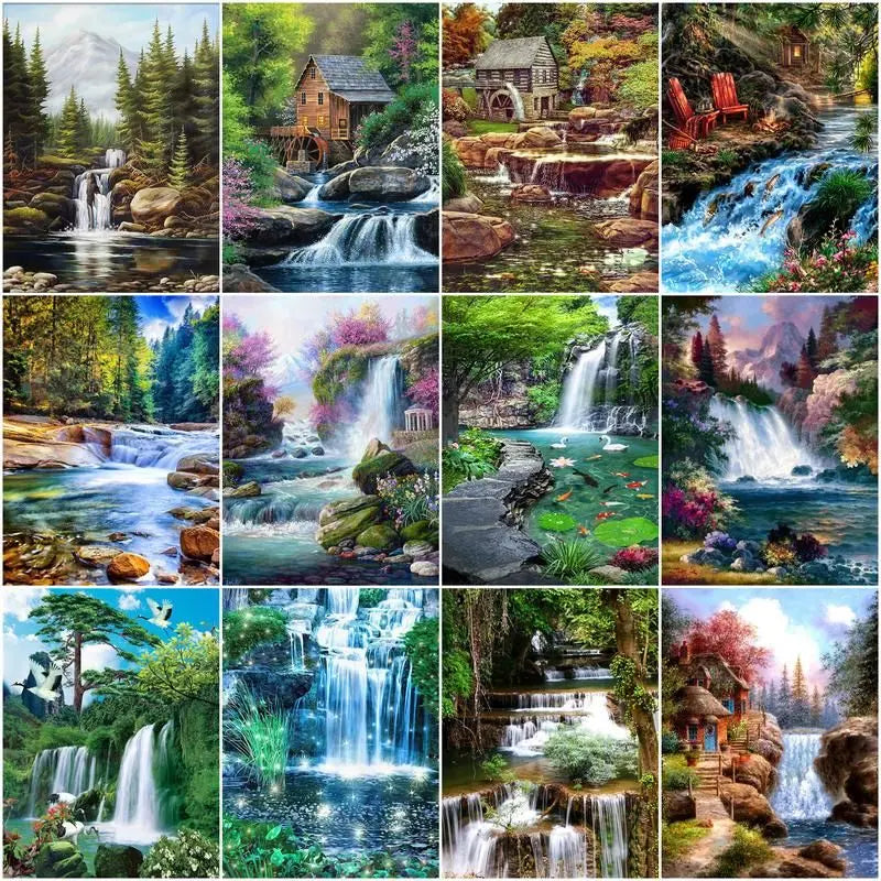 Painting By Number Waterfall Kits