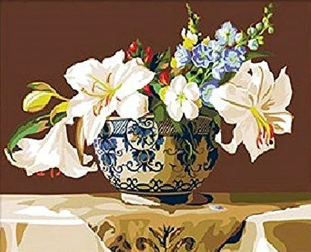 Painting By Numbers Flowers Kit