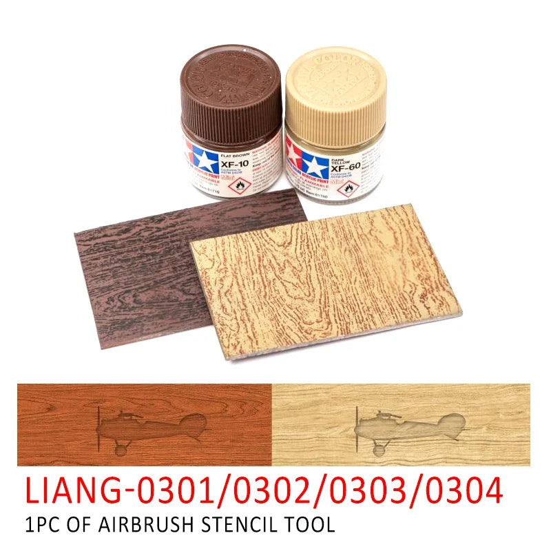 Airbrush Stencil Wood Texture Tools