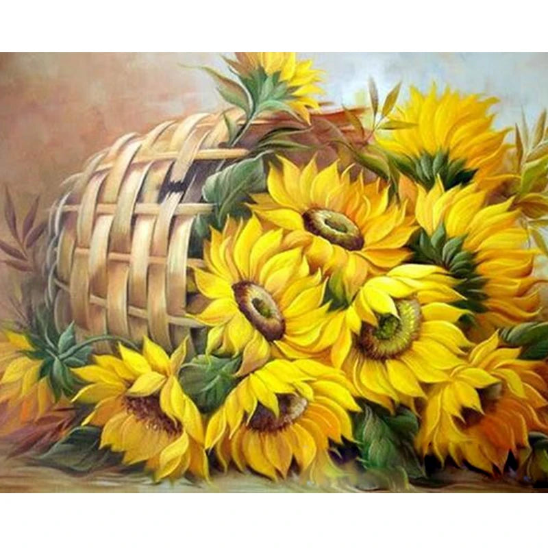 Painting By Numbers Sunflowers Kit