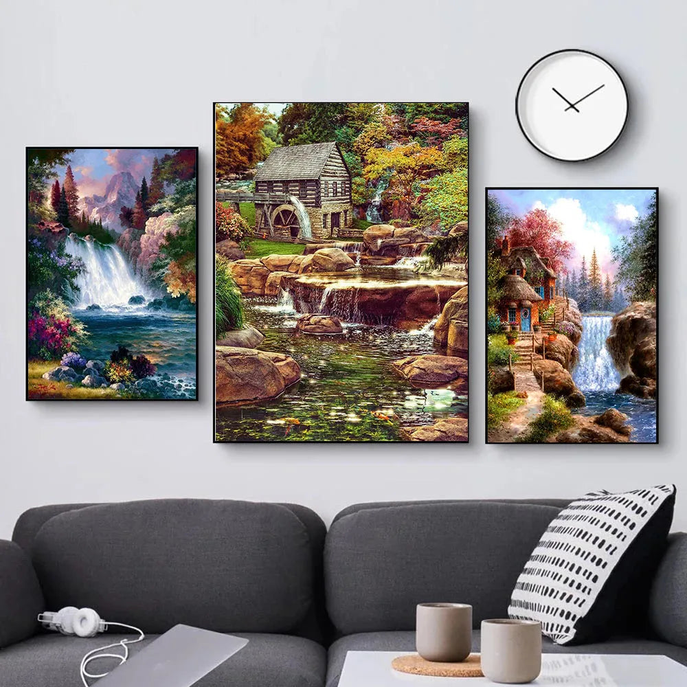 Painting By Number Waterfall Kits