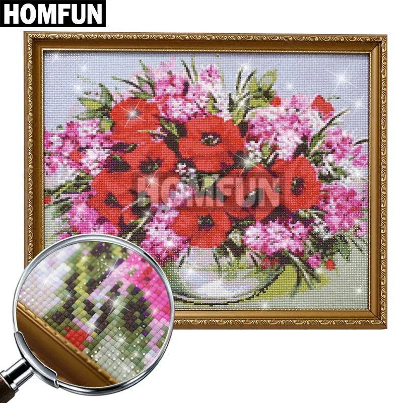 Diamond Painting Flowers Embroidery Cross Stitch Kit