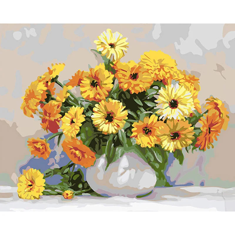 Painting By Numbers Sunflowers Kit