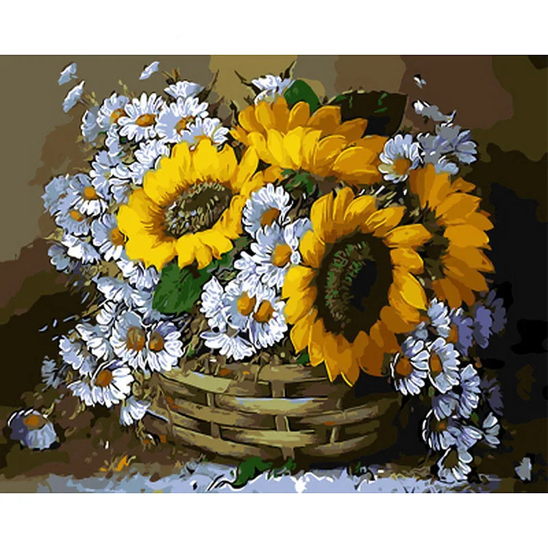 Painting By Numbers Sunflowers Kit