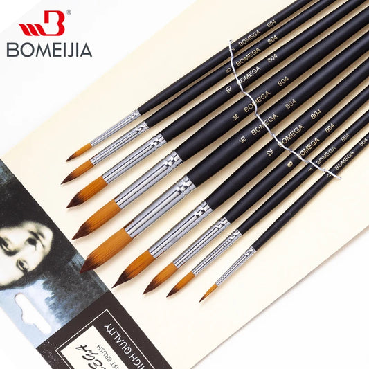 9pcs Nylon Hair  Paint Brushes