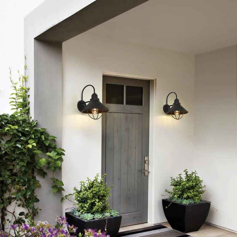 Retro Wall Exterior Waterproof Porch Lighting