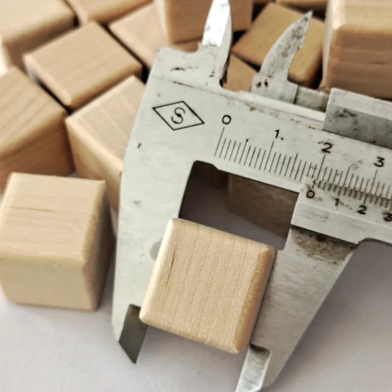 Wooden Cubes Unfinished Blank Square Wood