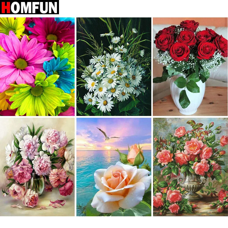 Diamond Painting Flowers Embroidery Cross Stitch Kit