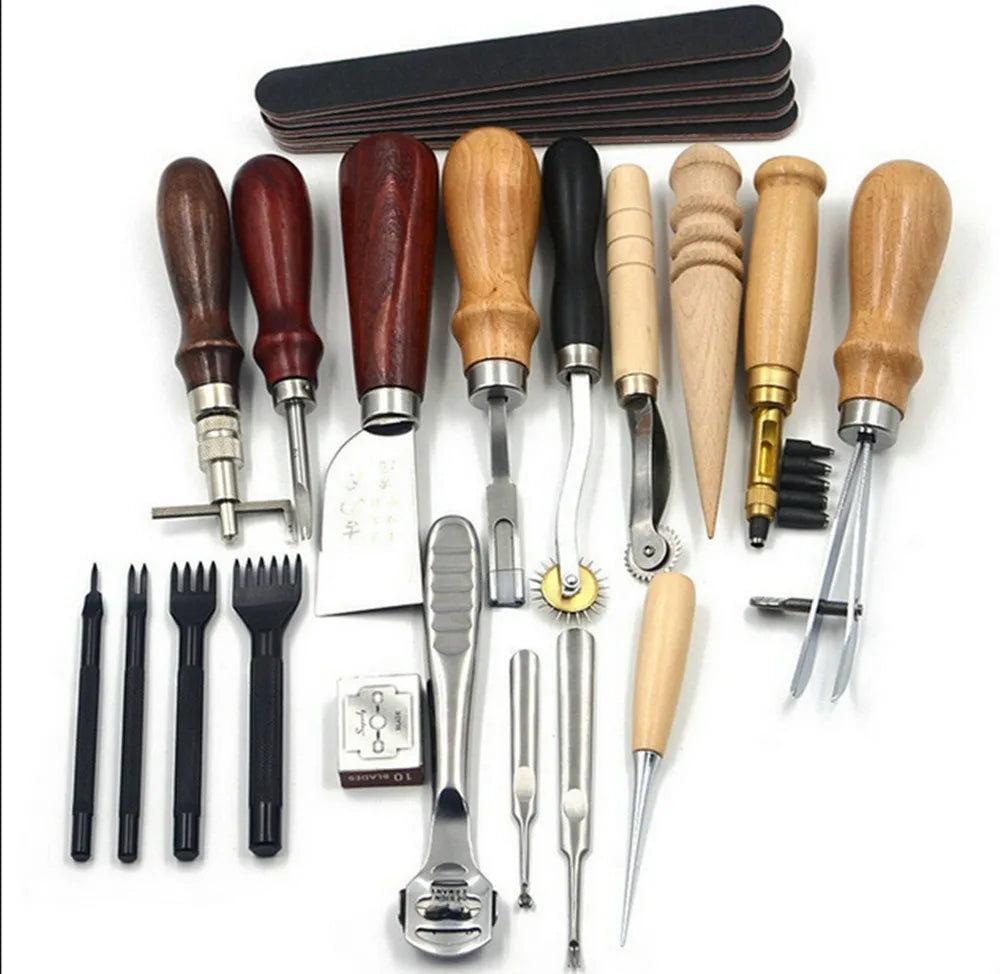 18 Pcs Professional Leather craft Tool Kit