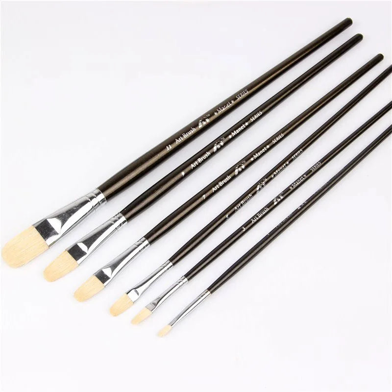 6pcs/Set pig mane bristles  paint brush