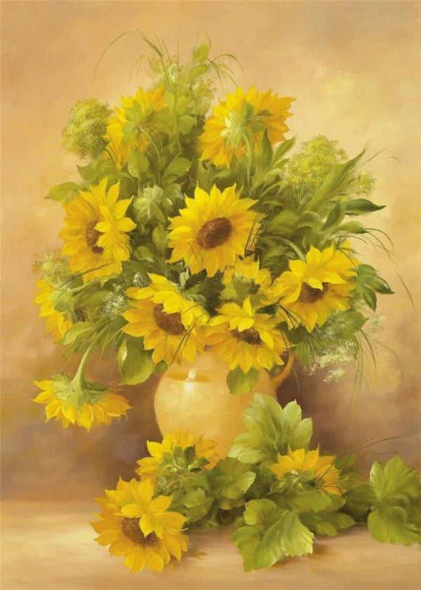 Painting By Numbers Flowers Kit