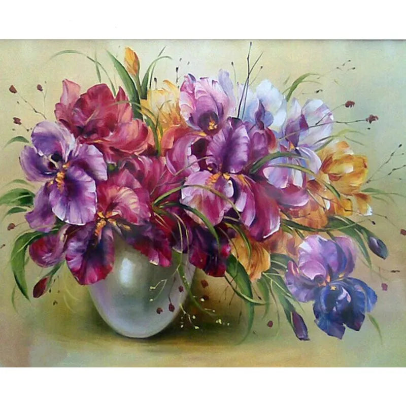 Painting By Numbers Flowers Kit