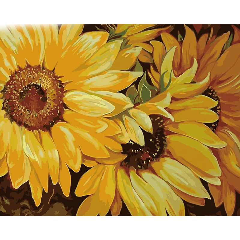 Painting By Numbers Sunflowers Kit