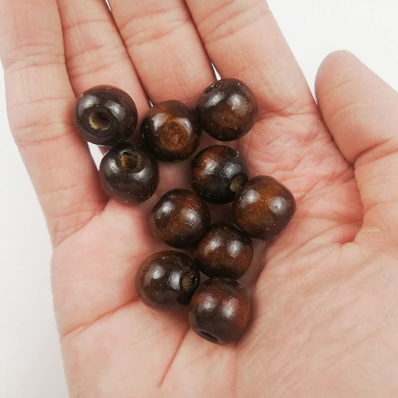 Brown Round Natural Wooden Beads