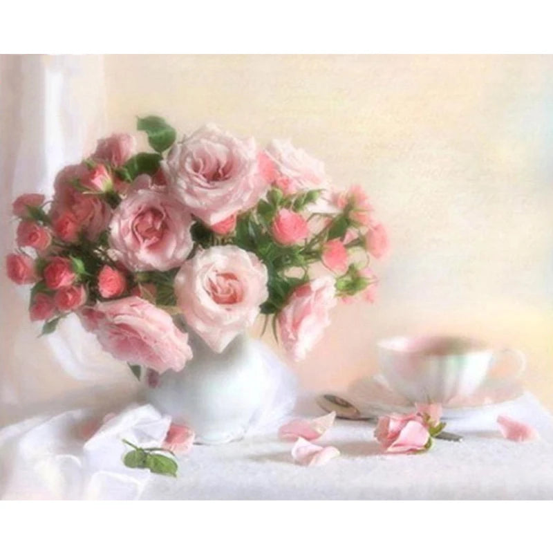 Painting By Numbers Flowers Kit