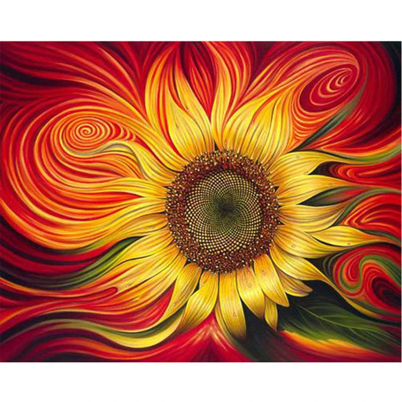 Painting By Numbers Sunflowers Kit