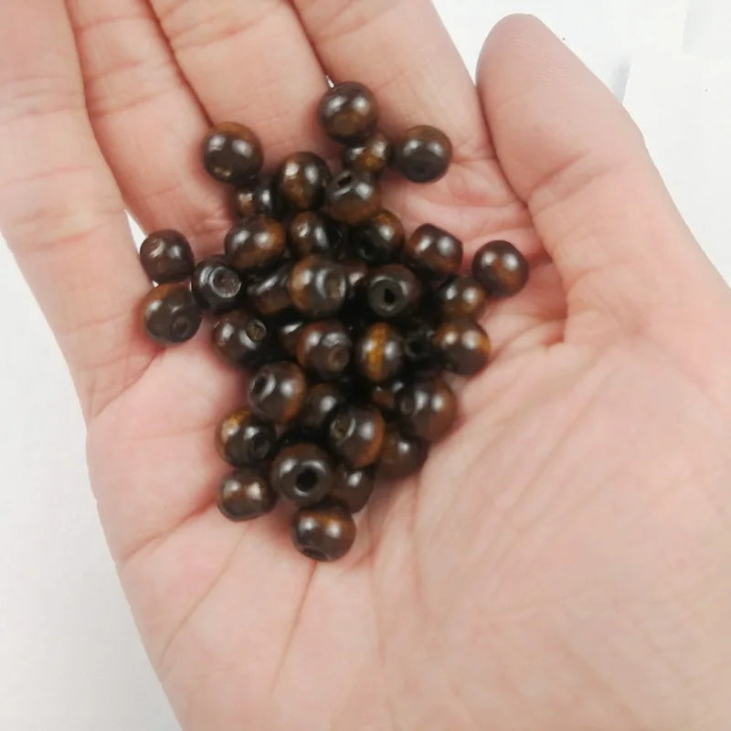 Brown Round Natural Wooden Beads