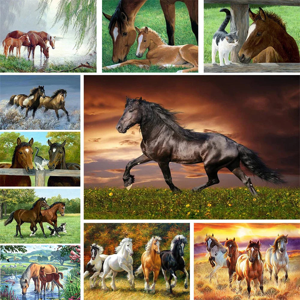 Horse Cross Stitch Embroidery Kit