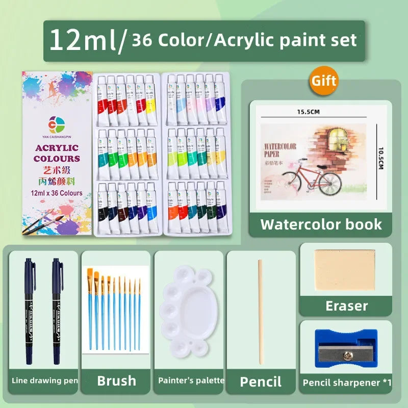 Acrylic Paint 12 18 24 36 Color Paint Set