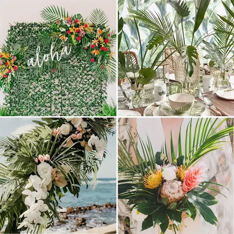 Artificial Tropical Palm Leaves Home Decor