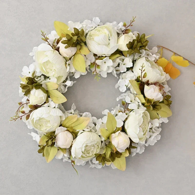 Artificial Peony Wreath Door Decoration