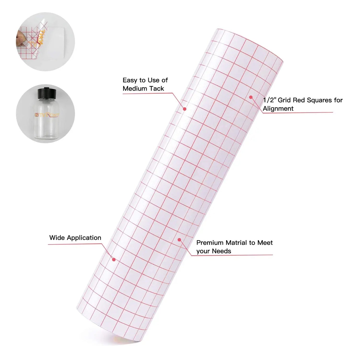 Red Alignment Grid Paper for Wall