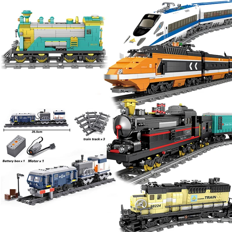 Train Power Function high-tech Building Block Bricks