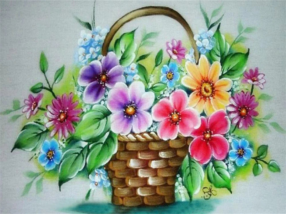 Flowers Scenery 11CT Cross Stitch Embroidery Kit