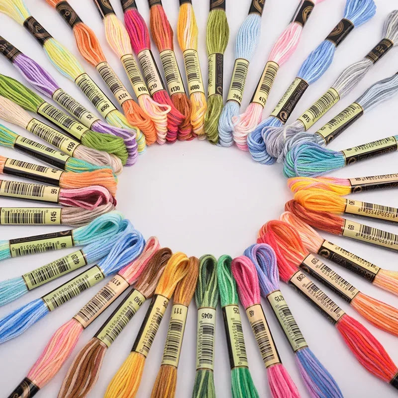 78 color segment dyed embroidery thread