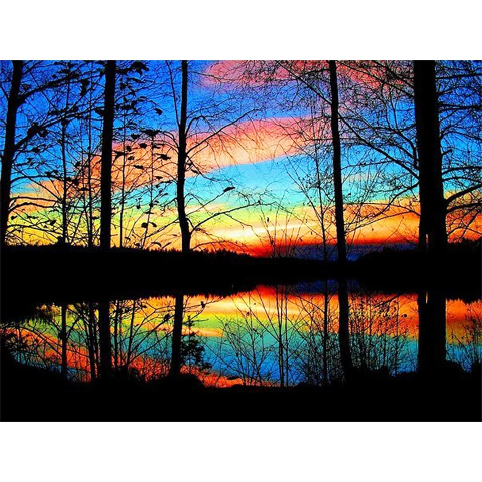 Diamond Painting Landscape Sunset Embroidery Kit