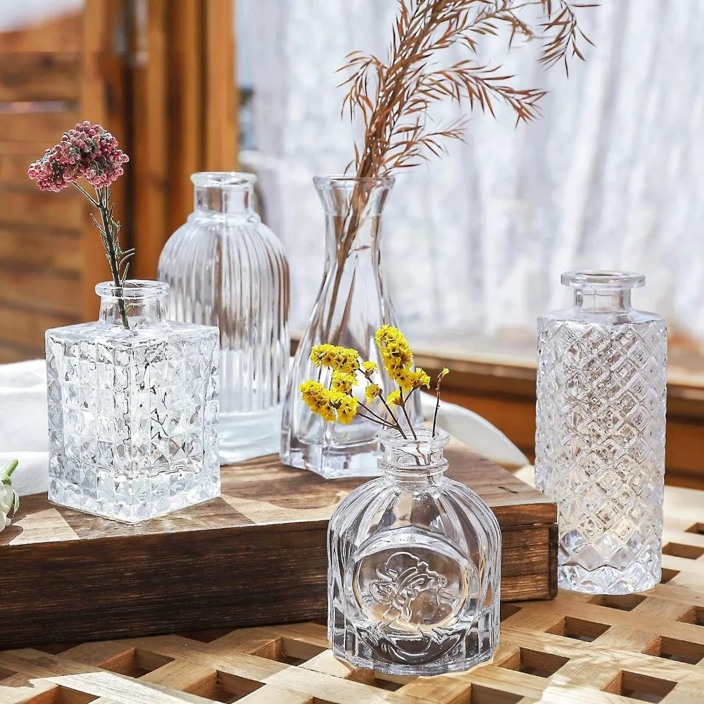 Glass Bud Vases -Set of 20 for Flowers