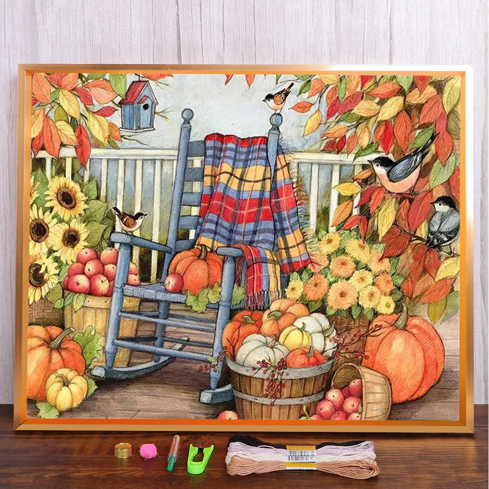 Fruit Basket  Canvas Cross Stitch Embroidery Set