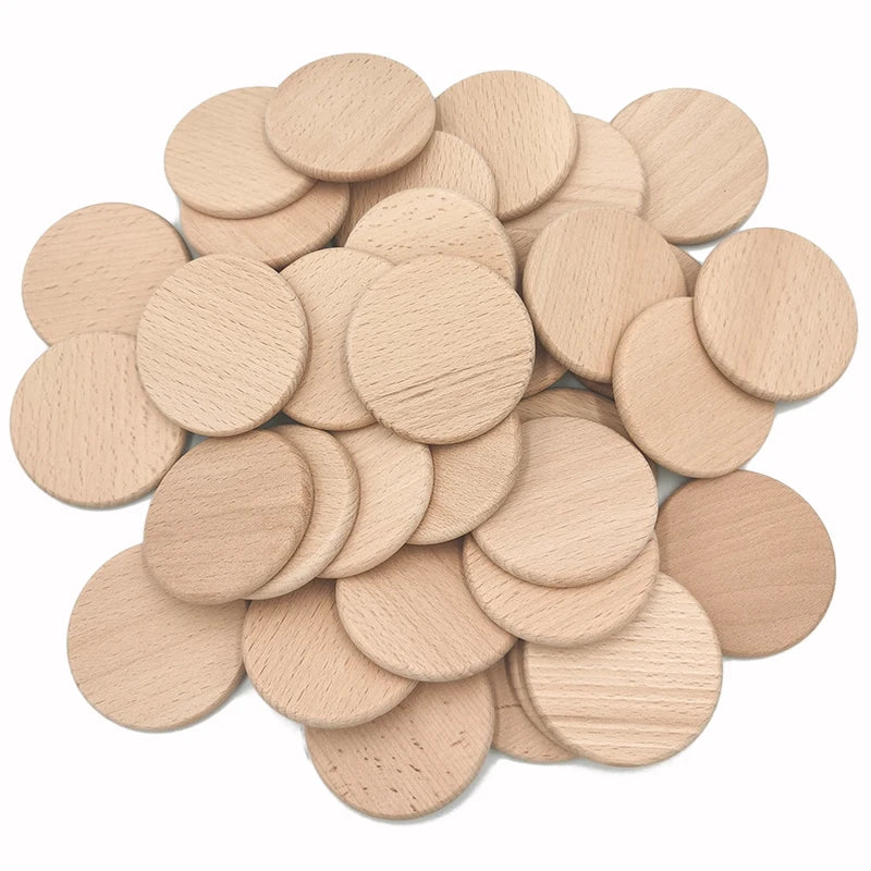 Natural Beech Wood Slices  for Crafts