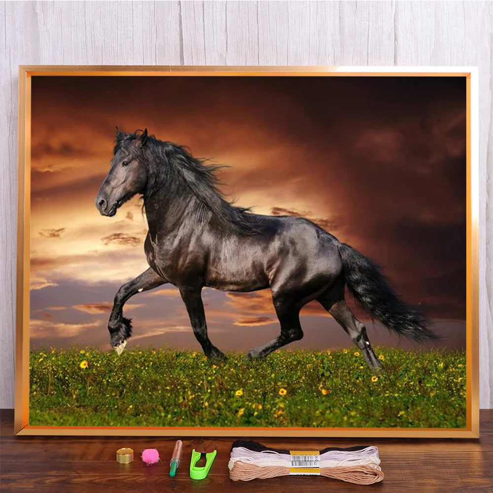 Horse Cross Stitch Embroidery Craft Kit