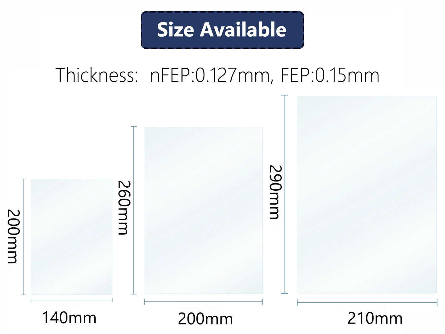 0.127mm NFEP Release Film for 3D Printer