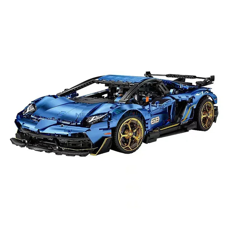 Blue SVJ Super Speed Sports Car Building Blocks