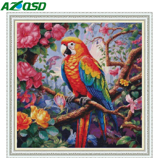 Parrot Cotton Thread Embroidery Kits