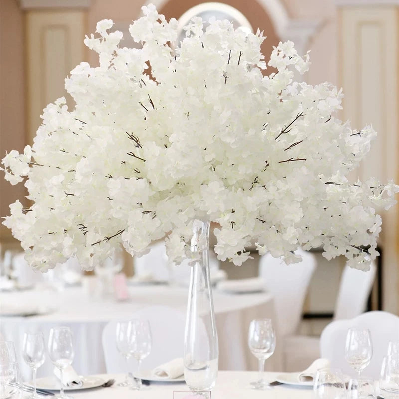 White Artificial Flower Ball Wedding Table Centerpiece