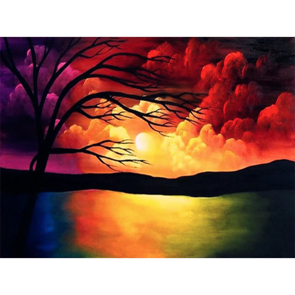 Diamond Painting Landscape Sunset Embroidery Kit