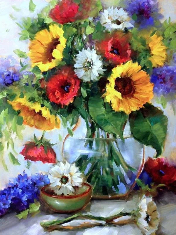 Painting By Numbers Flowers Kits