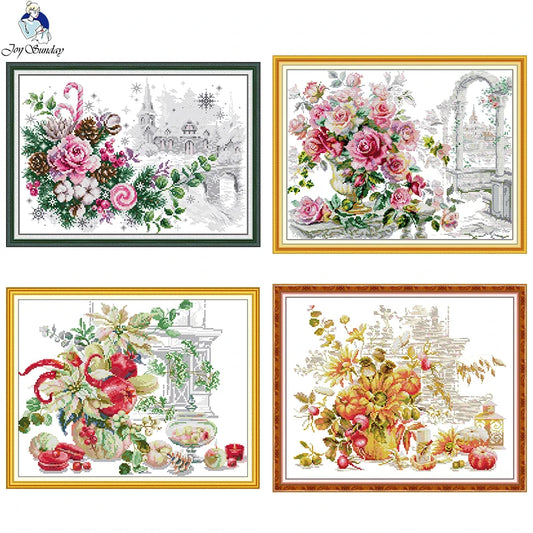 Embroidery Flowers Series Cross Stitch Kit