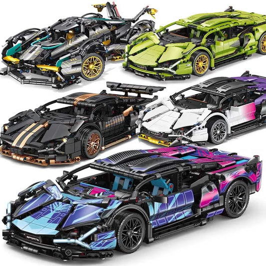 Sport Car  V12 Supercar Model Building Blocks